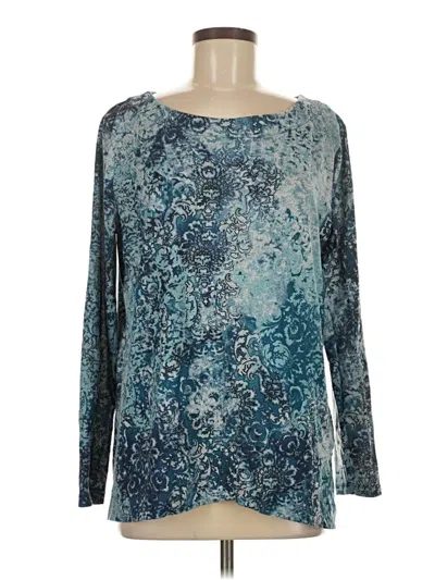 Pre-owned Dana Buchman 3/4 Sleeve T-shirt In Blue