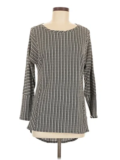 Pre-owned Dana Buchman 3/4 Sleeve T-shirt In Gray