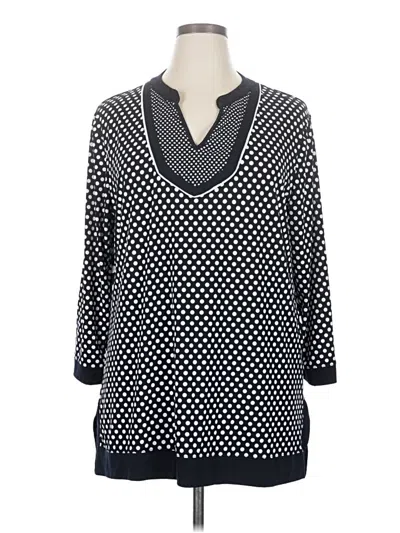 Pre-owned Dana Buchman 3/4 Sleeve T-shirt In Gray