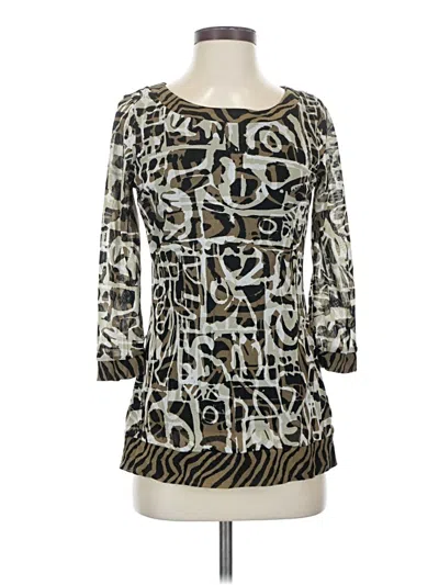 Pre-owned Dana Buchman 3/4 Sleeve T-shirt In Silver