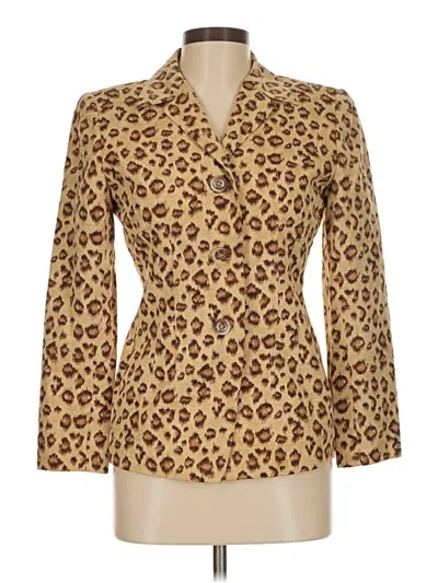 Pre-owned Dana Buchman Blazer Jacket In Gold
