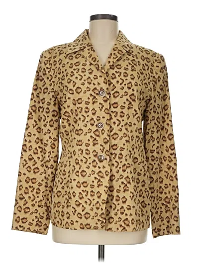 Pre-owned Dana Buchman Blazer Jacket In Gold