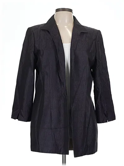 Pre-owned Dana Buchman Blazer Jacket In Gray