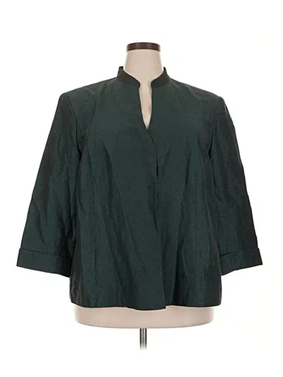 Pre-owned Dana Buchman Blazer Jacket In Green