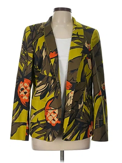 Pre-owned Dana Buchman Blazer Jacket In Green