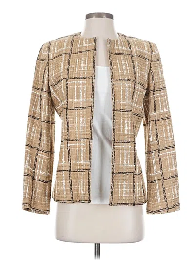Pre-owned Dana Buchman Blazer Jacket In Tan