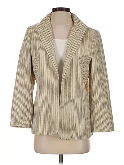 Pre-owned Dana Buchman Blazer Jacket In Tan
