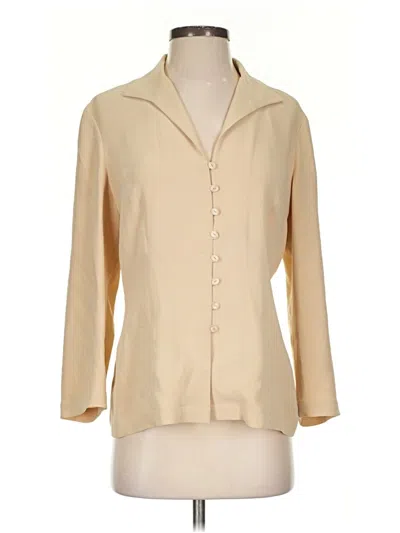 Pre-owned Dana Buchman Blazer Jacket In White