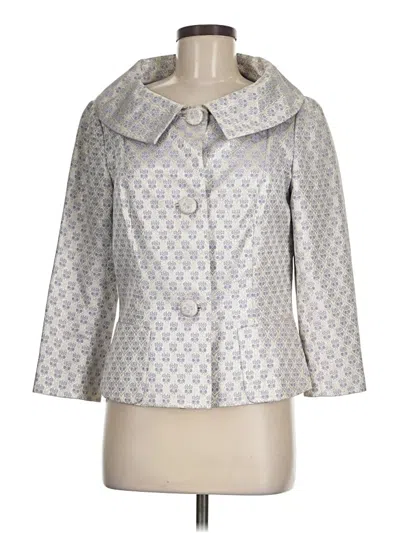 Pre-owned Dana Buchman Blazer Jacket In White