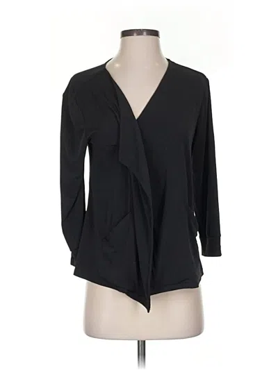 Pre-owned Dana Buchman Cardigan Sweater In Black