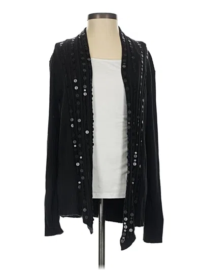 Pre-owned Dana Buchman Cardigan Sweater In Black