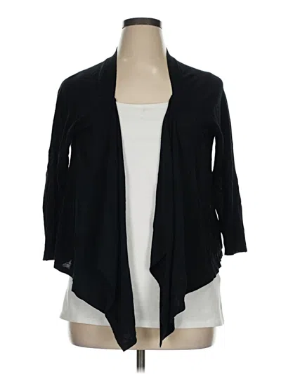 Pre-owned Dana Buchman Cardigan Sweater In Black