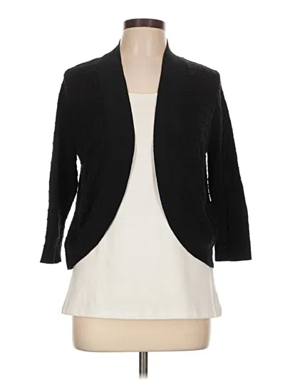 Pre-owned Dana Buchman Cardigan Sweater In Black