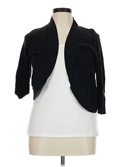 Pre-owned Dana Buchman Cardigan Sweater In Black
