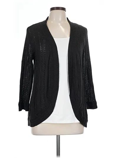 Pre-owned Dana Buchman Cardigan Sweater In Black