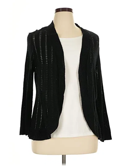 Pre-owned Dana Buchman Cardigan Sweater In Black