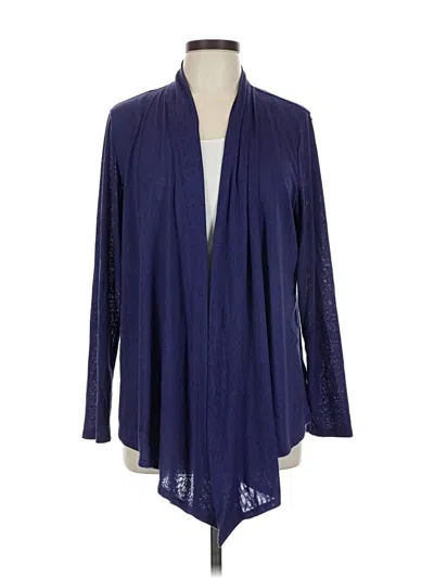 Pre-owned Dana Buchman Cardigan Sweater In Blue