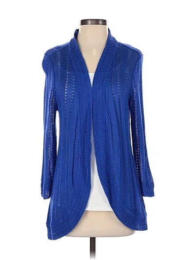 Pre-owned Dana Buchman Cardigan Sweater In Blue
