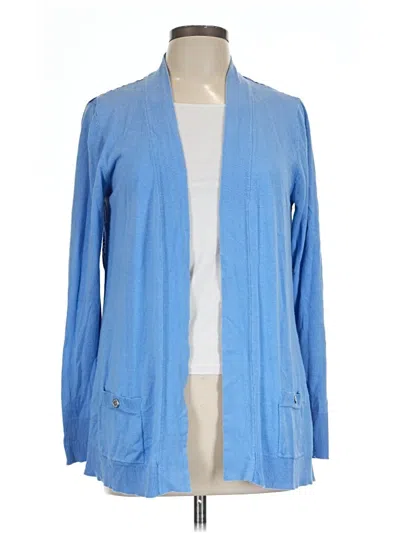 Pre-owned Dana Buchman Cardigan Sweater In Blue