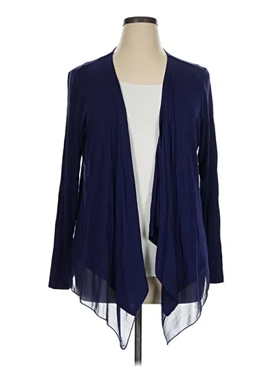Pre-owned Dana Buchman Cardigan Sweater In Blue