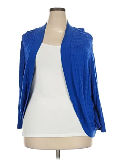 Pre-owned Dana Buchman Cardigan Sweater In Blue