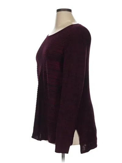 Pre-owned Dana Buchman Cardigan Sweater In Burgundy