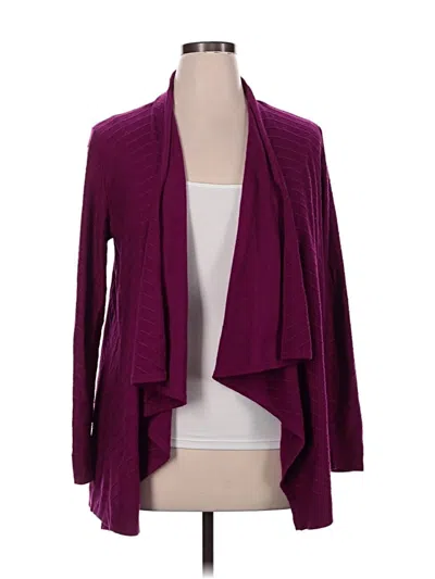 Pre-owned Dana Buchman Cardigan Sweater In Burgundy