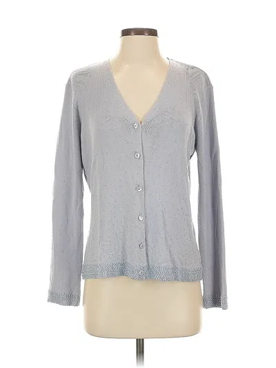 Pre-owned Dana Buchman Cardigan Sweater In Gray