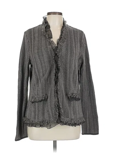 Pre-owned Dana Buchman Cardigan Sweater In Gray