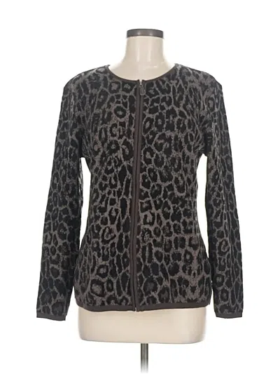 Pre-owned Dana Buchman Cardigan Sweater In Gray