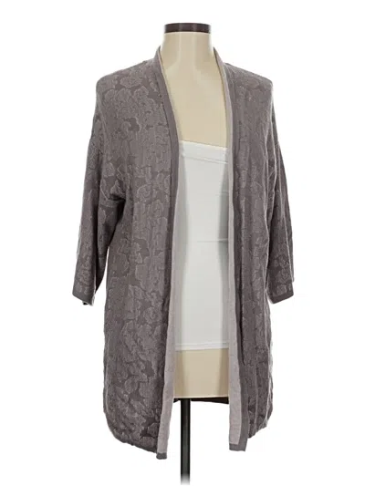 Pre-owned Dana Buchman Cardigan Sweater In Gray