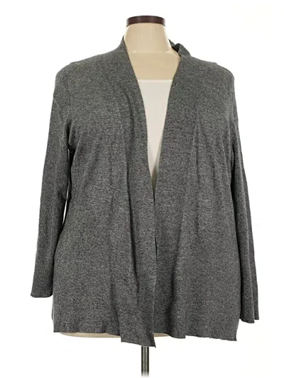 Pre-owned Dana Buchman Cardigan Sweater In Gray