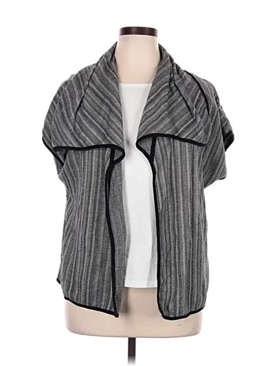 Pre-owned Dana Buchman Cardigan Sweater In Gray