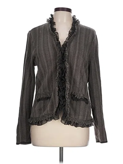 Pre-owned Dana Buchman Cardigan Sweater In Gray