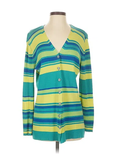 Pre-owned Dana Buchman Cardigan Sweater In Green