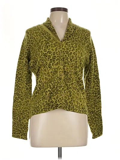 Pre-owned Dana Buchman Cardigan Sweater In Green