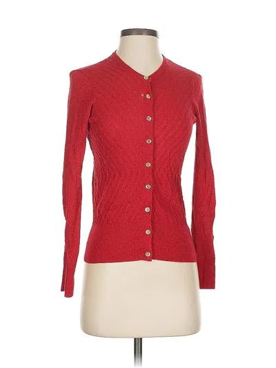 Pre-owned Dana Buchman Cardigan Sweater In Red