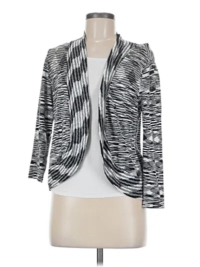 Pre-owned Dana Buchman Cardigan Sweater In Silver