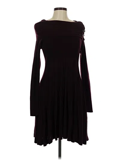 Pre-owned Dana Buchman Casual Dress In Burgundy