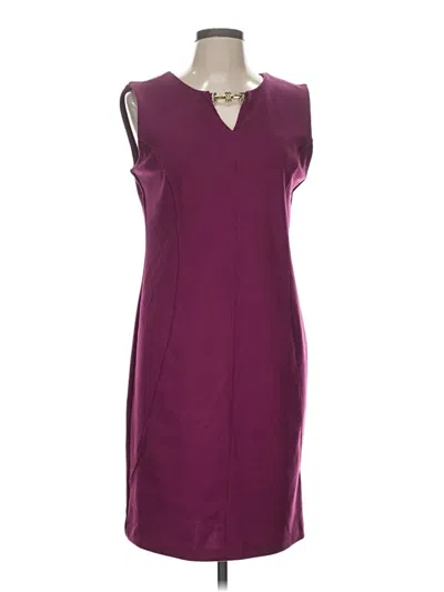 Pre-owned Dana Buchman Casual Dress In Burgundy