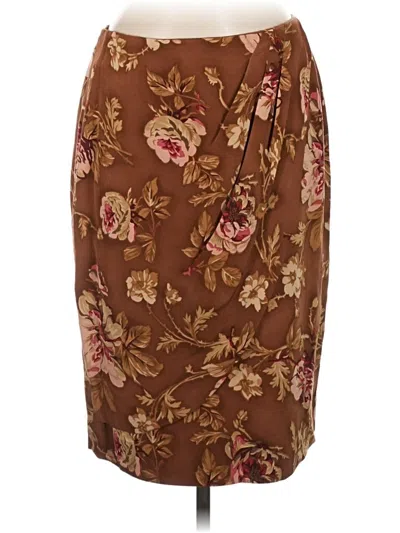 Pre-owned Dana Buchman Casual Skirt In Brown