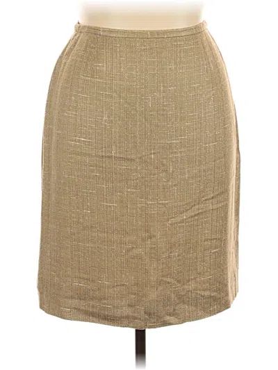 Pre-owned Dana Buchman Casual Skirt In Gold