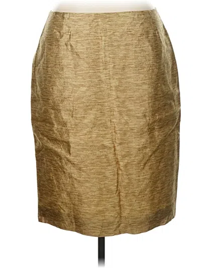 Pre-owned Dana Buchman Casual Skirt In Gold