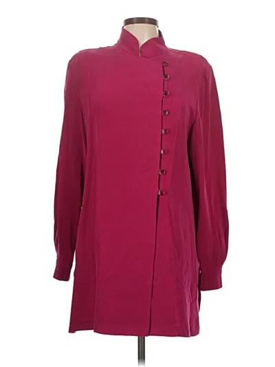 Pre-owned Dana Buchman Coat In Burgundy
