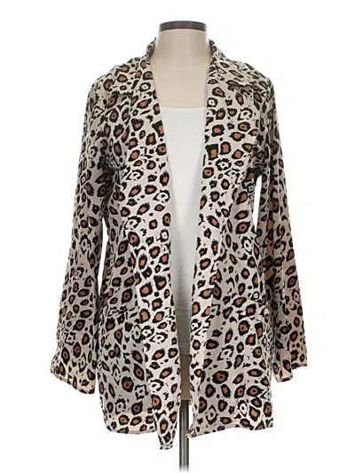 Pre-owned Dana Buchman Coat In Silver