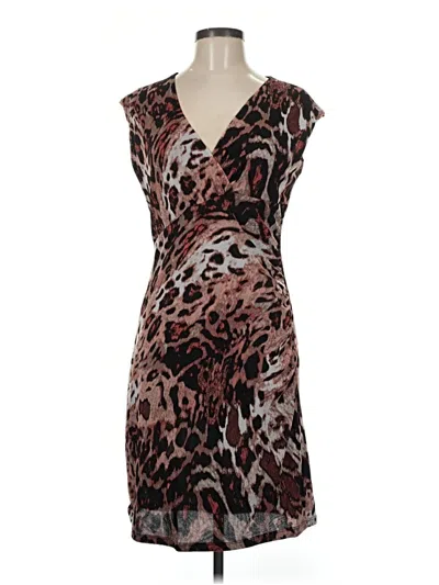 Pre-owned Dana Buchman Cocktail Dress In Brown