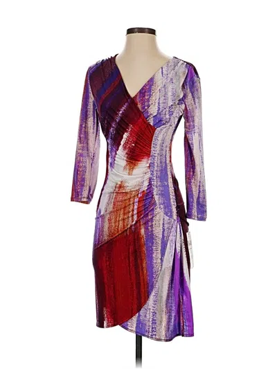 Pre-owned Dana Buchman Cocktail Dress In Purple
