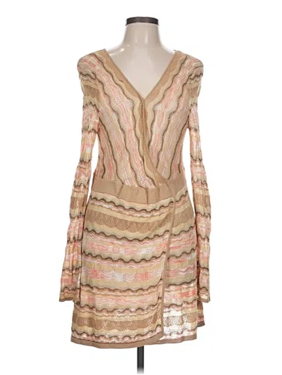 Pre-owned Dana Buchman Cocktail Dress In Tan