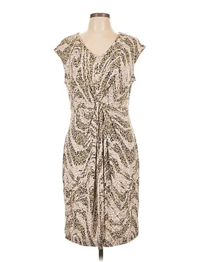 Pre-owned Dana Buchman Cocktail Dress In Tan