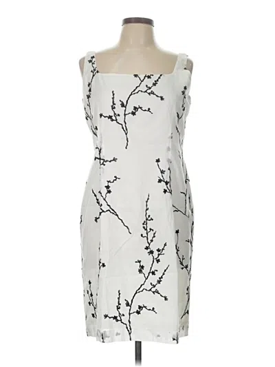 Pre-owned Dana Buchman Cocktail Dress In White